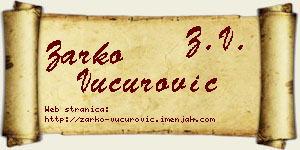 Žarko Vučurović vizit kartica
